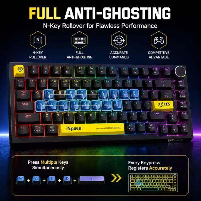 onikuma-g52-wired-gaming-keyboard-blackyellow-meqanikuri-gaming-klaviatura-photo-2