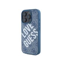 Product image of Guess PU 4G Hard Case With Big Love Guess Logo For iPhone 16 Pro Max GUHCP16XP4PLGWB Blue მობილური ტელეფონის ქეისი