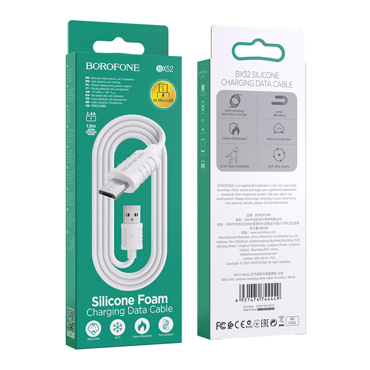 borofone-cable-bx52-airy-silicone-charging-data-cable-for-microwhite-photo-2