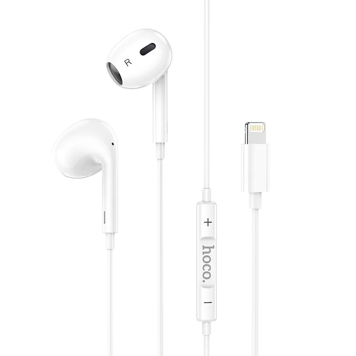 hoco-earphone-m1-max-crystal-earphone-s-for-lightning-with-micwhite