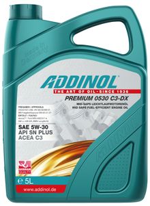 Product image of ADDINOL PREMIUM 0530&nbsp;C3-DX 5ლ სინთეტიკური ზეთი მსუბუქი მანქანებისთვის