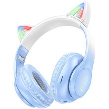 Product image of HOCO W42 Cat ears BT headphones wireless headset crystal blue