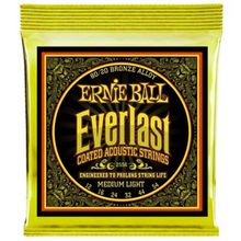 Product image of Ernie Ball Medium Light Everlast Coated 80/20 Bronze Acoustic Guitar Strings 12-54 Gauge აკუსტიკური გიტარის სიმები