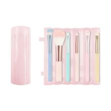 Product image of მაკიაჟის ფუნჯების ნაკრები/Portable Series Makeup Brush 6-Piece Set with Cylinder Holder (Macaron Colors)