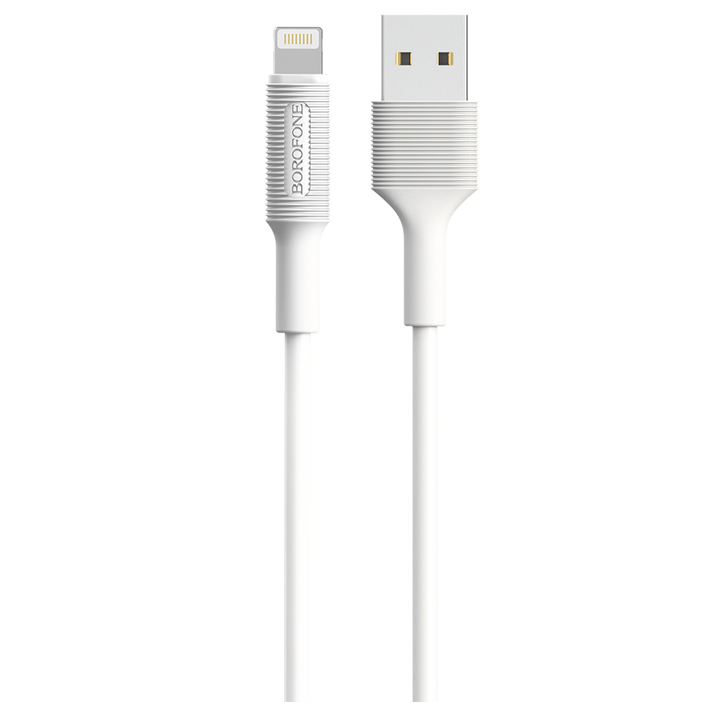 borofone-bx1-ezsync-lightning-usb-cable-white