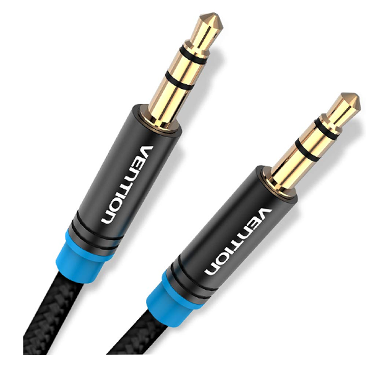 vention-p350ac300-b-m-cotton-braided-35mm-male-to-male-audio-cable-3m-black-metal-type-photo-3
