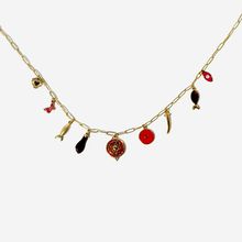 Product image of ტიტანის მოოქროვილი ყელსაბამი ჩარმებით