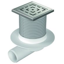 Product image of ტრაპი L1411L Floor Drain with side outlet D50, collar stainless steel grid Labyrinth