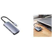 Product image of Yesido HB16 7in1 გადამყვანი ჰაბი USB-C to TF/SD + USB 3.0/2.0+PD+VGA