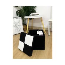 Product image of MINISO Black & White Collection Storage Ottoman სათავსო ყუთი