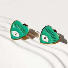 Product image of ტიტანის მოოქროვილი გულის ფორმის საყურე