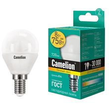 Product image of CAMELION LED8-G45/830/E14 LED ნათურა  