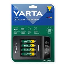 Product image of Varta დამტენი ელემენტით LCD Ultra Fast Charger+ EU with 4x AA 2100 mAh ელემენტი 4ც
