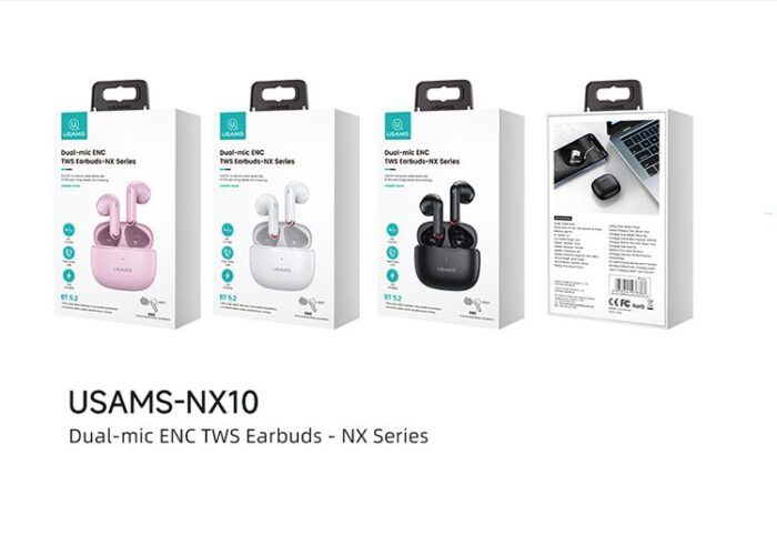 usams-nx10-dual-mic-enc-tws-earbuds---nx-series-bt52-usadeno-qursasmeni-photo-3