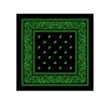 Product image of BANDANA ბენდენა შავი მწვანე ორნამენტებით