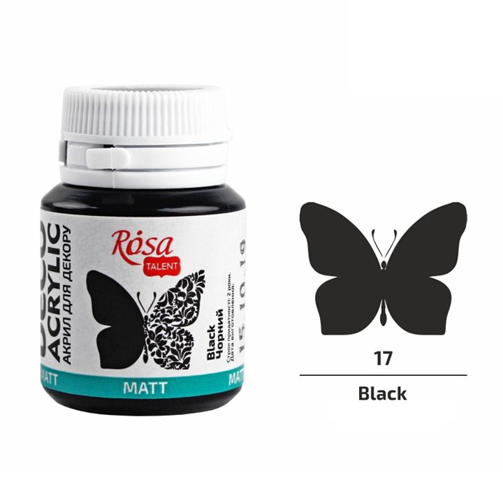 rosa-talent-black-mat-20ml-akrilis-saghebavi-dekoratsiistvis-photo-2