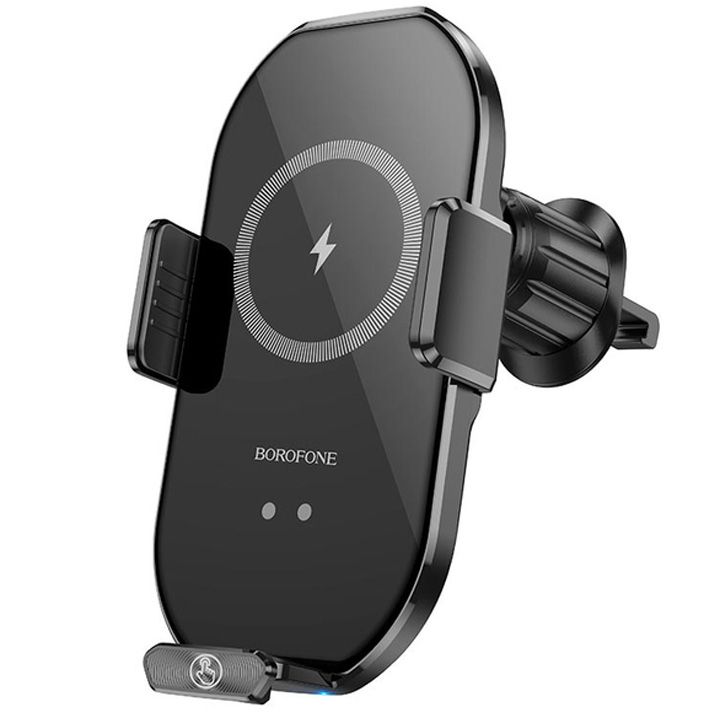 borofone-bh205-rusher-infrared-wireless-fast-charging-car-holderair-outlet-black