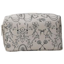 Product image of MINISO Black and White Floral Pattern Rectangular Cosmetic Bag კოსმეტიკის ჩანთა