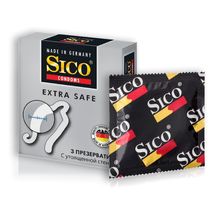Product image of Sico Extra Safe პრეზერვატივი, 3 ცალი