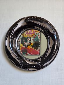 Product image of კედლის სარკე ხელნაკეთი კერამიკის ჩარჩოთი