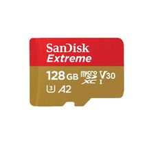 Product image of SanDisk 128GB Extreme MicroSD/XC UHS-I Card 190MB/S V30/4k Class 10 SDSQXAA-128G-GN6MN მეხსიერების ბარათი