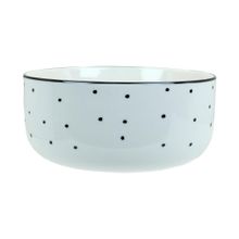 Product image of კერამიკის თასი/Black and White Polka Dot Ceramic Bowl (300mL)