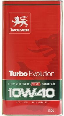 Product image of ზეთი ძრავის Wolver Turbo Evolution SAE 10W-40 4 ლ
