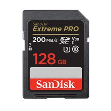 Product image of SanDisk 128GB Extreme PRO SD/XC UHS-I Card 200MB/S V30/4K Class 10 SDSDXXD-128G-GN4IN მეხსიერების ბარათი