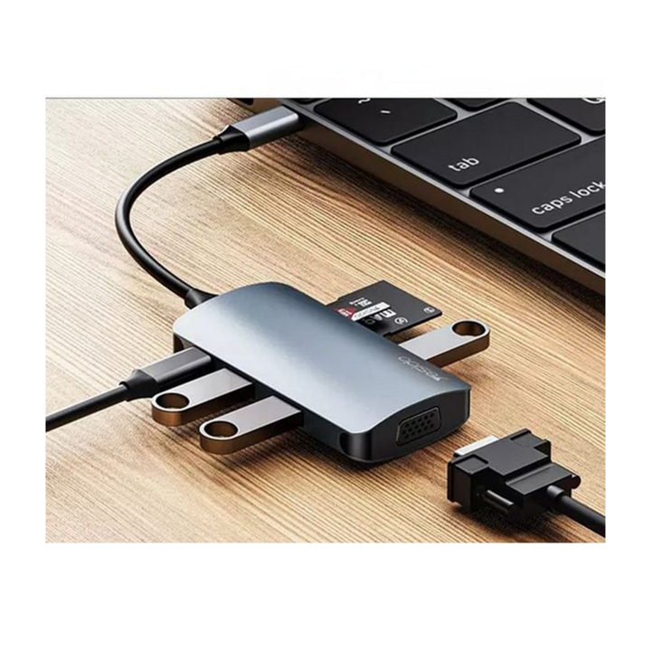 yesido-hb16-7in1-gadamqvani-habi-usb-c-to-tfsd-usb-3020pdvga-photo-2