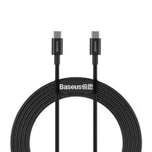 Product image of Baseus Superior Series Fast Charging Data Cable Type-C to Type-C 100W 1m CATYS-B01 Black მობილურის კაბელი