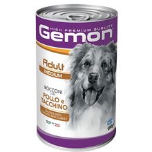 Product image of GEMON MONGE 1250გრ სველი საკვები საშუალო ზომის ზრდასრული ძაღლებისთვის - ქათამი და ინდაური