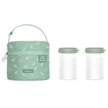 Product image of Miniland pack-2-go ecoSized frog საკვები კონტეინერები ჩანთით