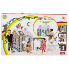 Product image of DIY Doodle House მუყაოს ასაწყობი სახლი გასაფერადებელი სახლი
