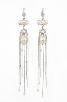 Product image of ვერცხლის საყურე ბაროკოს მარგალიტი