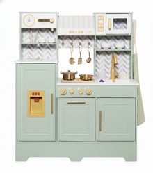 Product image of ხის სათამაშო სამზარეულო ბავშვებისთვის – Montessori Kitchen ორთქლის ეფექტით, გამდინარე წყლით და ყინულის დისპენსერით