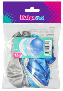 Product image of BALONEVI ბიჭის მეტალის ფერის ბუშტი 30 სმ 12ც