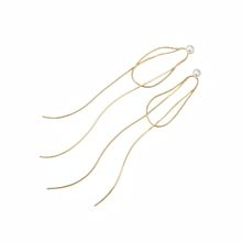 Product image of 14k მოოქროვილი საყურე ვერცხლის საკიდებით