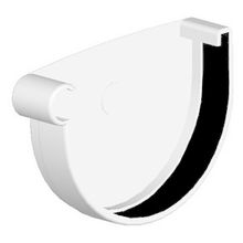 Product image of ღარის საცობი მარცხენა RainWay 90 მმ თეთრი