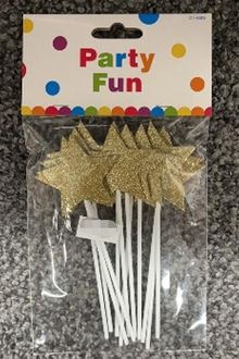 Product image of სადღესასწაულო ნაკრები/Star-shaped Cake Toppers (12 pcs)