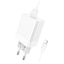 Product image of BOROFONE BA47A Mighty speed single port QC3.0 charger set(Type-C)(EU) White