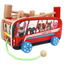 Product image of WoodenWooden Bus Toy Whack-a-mole Toys ხის სათამაშო ავტობუსი