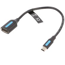 Product image of VENTION CCTBB USB 2.0 Mini-B Male to A Female OTG Cable 0.15M Black PVC Type
