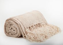 Product image of პლედი - CHIC CHENILLE FRINGED SOFA THROW 130X150+2X10CM ECRU