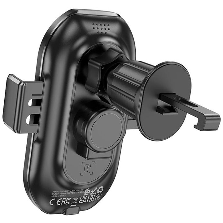 borofone-bh205-rusher-infrared-wireless-fast-charging-car-holderair-outlet-black-photo-4