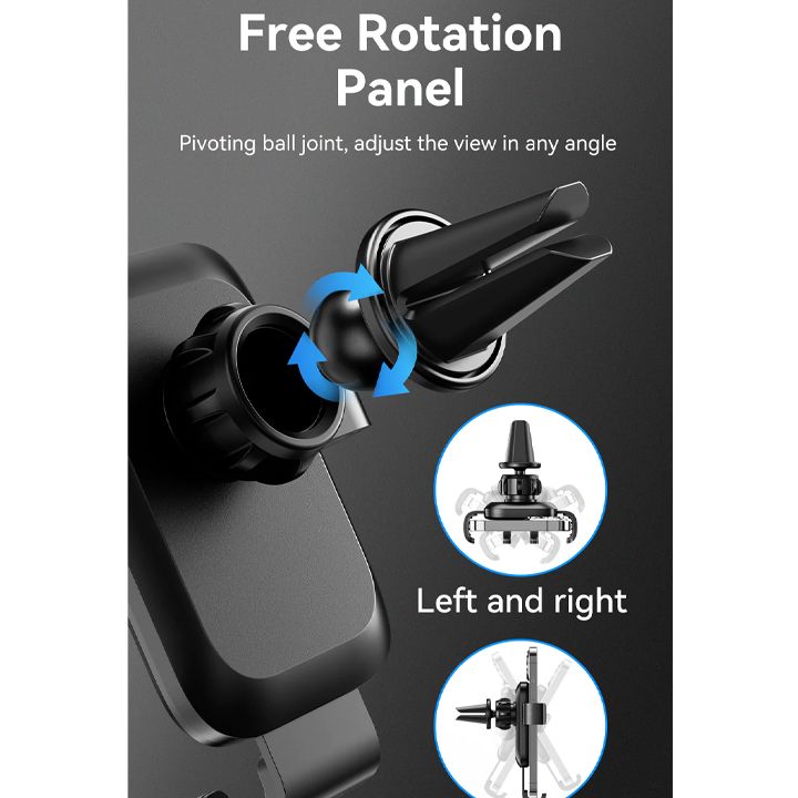 vention-kctb0-auto-clamping-car-phone-mount-with-duckbill-clip-black-square-fashion-type-photo-4