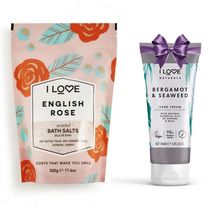 Product image of I LOVE Signature Bath Salts English Rose აბაზანის მარილი + საჩუქარი ხელის კრემი