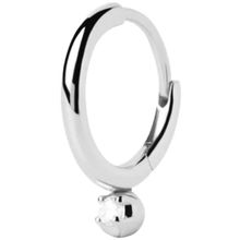 Product image of TeardropEar silver single hoop საყურე