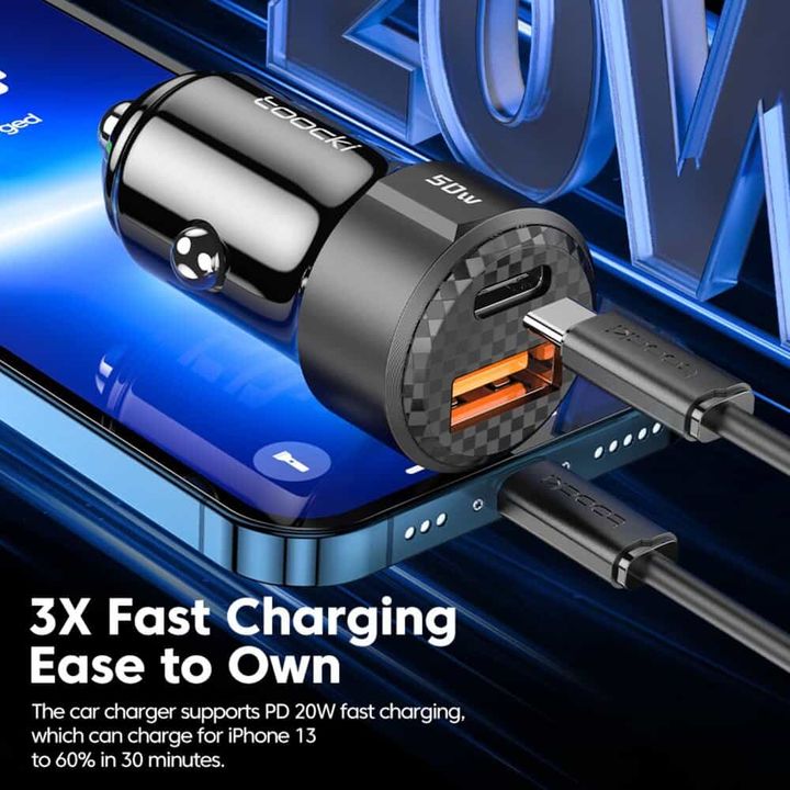 toocki-dual-usb-car-charger-50w-1x-usb-c-1x-usb-a-tccac-ll01-black-manqanis-usb-damteni-photo-2