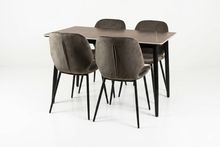 Product image of COMFORT ROOM გრანიტის მაგიდა შავი 120*70-ზე + 4 სკამი