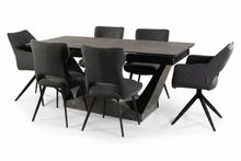 Product image of COMFORT ROOM გრანიტის მაგიდა 180*90-ზე შავი და 6 სკამი